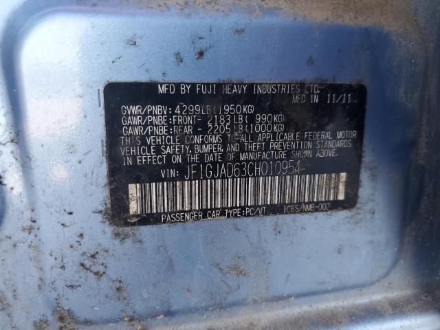 2012 SUBARU IMPREZA PR - JF1GJAD63CH010954