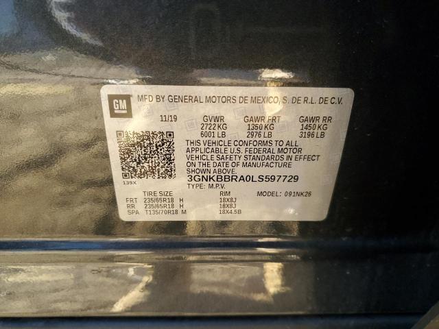 2020 CHEVROLET BLAZER 1LT - 3GNKBBRA0LS597729