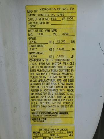 2006 GMC SAVANA CUTAWAY G3500 #3256677424