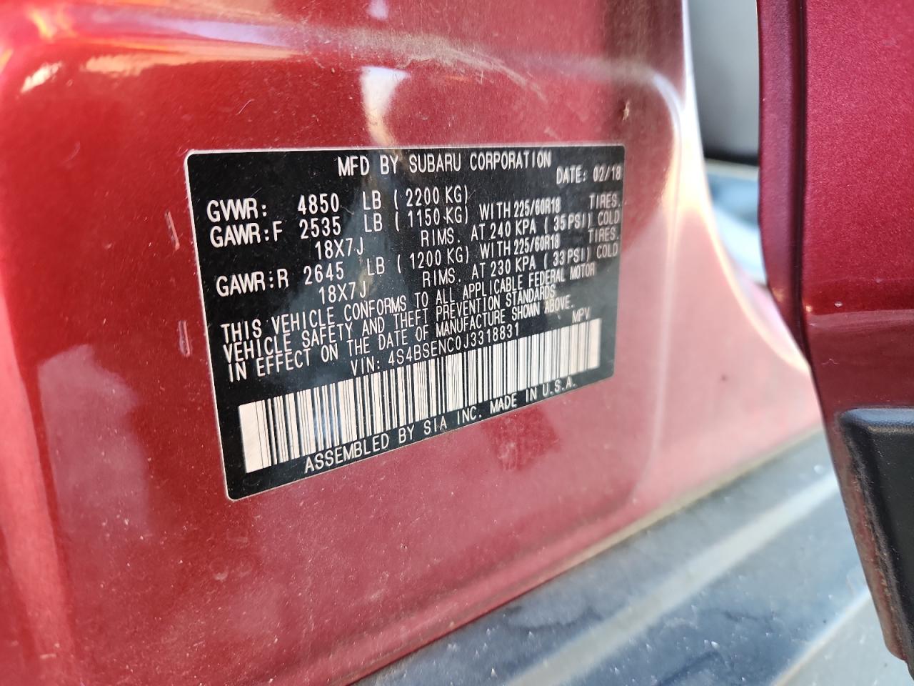 SUBARU OUTBACK 3.6R LIMITED