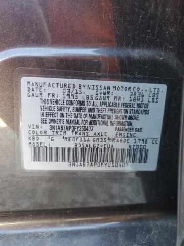 2015 NISSAN SENTRA S - 3N1AB7AP0FY250407