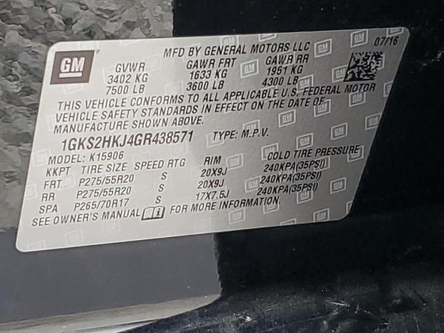 2016 GMC YUKON XL D - 1GKS2HKJ4GR438571