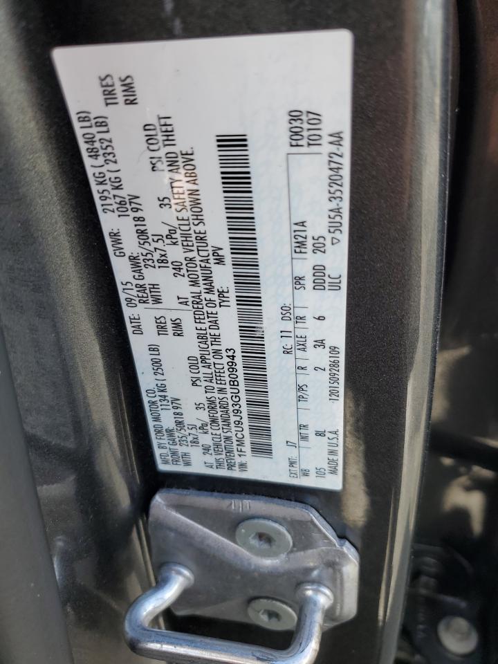 Lot #3290311226 2016 FORD ESCAPE TIT