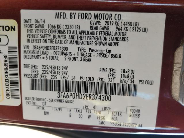 2014 FORD FUSION SE #3291338131