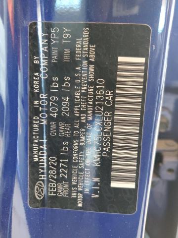 2020 HYUNDAI IONIQ SE - KMHC75LCXLU213610