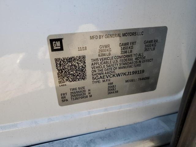 2019 BUICK ENCLAVE AV - 5GAEVCKW7KJ199119