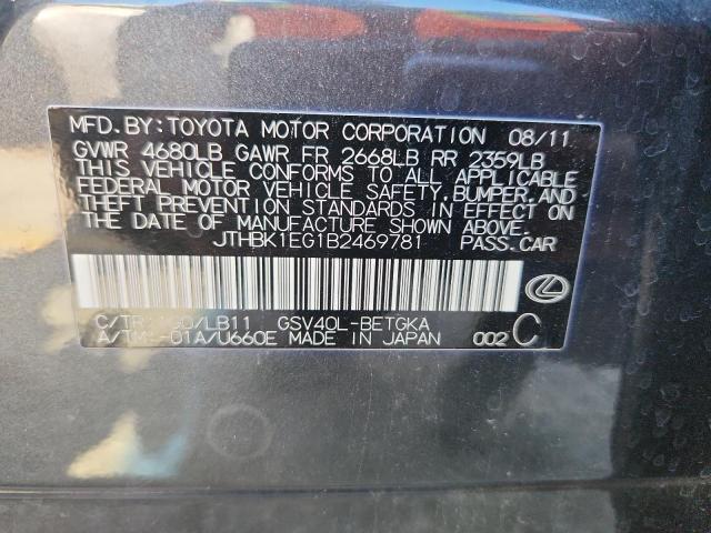 2011 LEXUS ES 350 - JTHBK1EG1B2469781