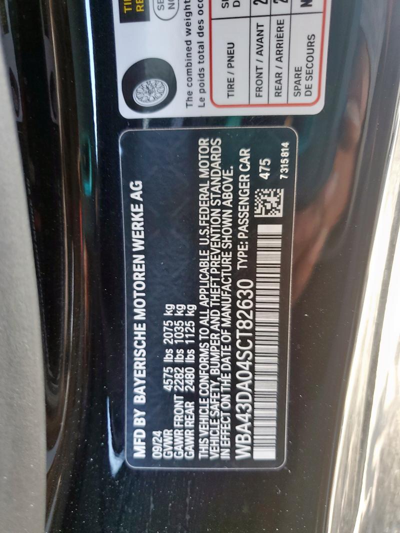 2025 BMW 430I - WBA43DA04SCT82630