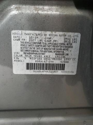 2010 NISSAN SENTRA 2.0 - 3N1AB6AP4AL631807