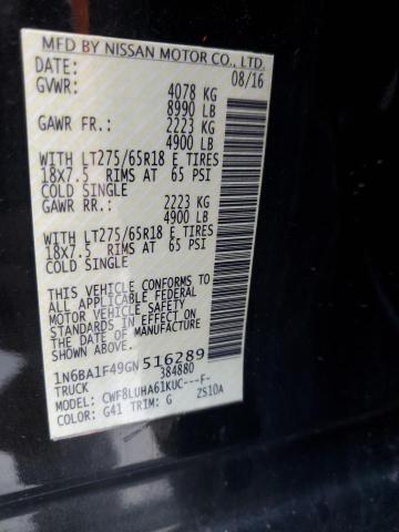 2016 NISSAN TITAN XD SL 1N6BA1F49GN516289