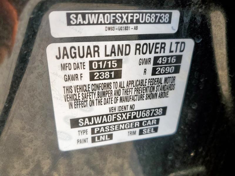 2015 JAGUAR XF 2.0T PR SAJWA0FSXFPU68738