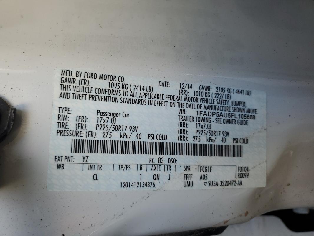 2015 FORD C-MAX SE 1FADP5AU5FL105688