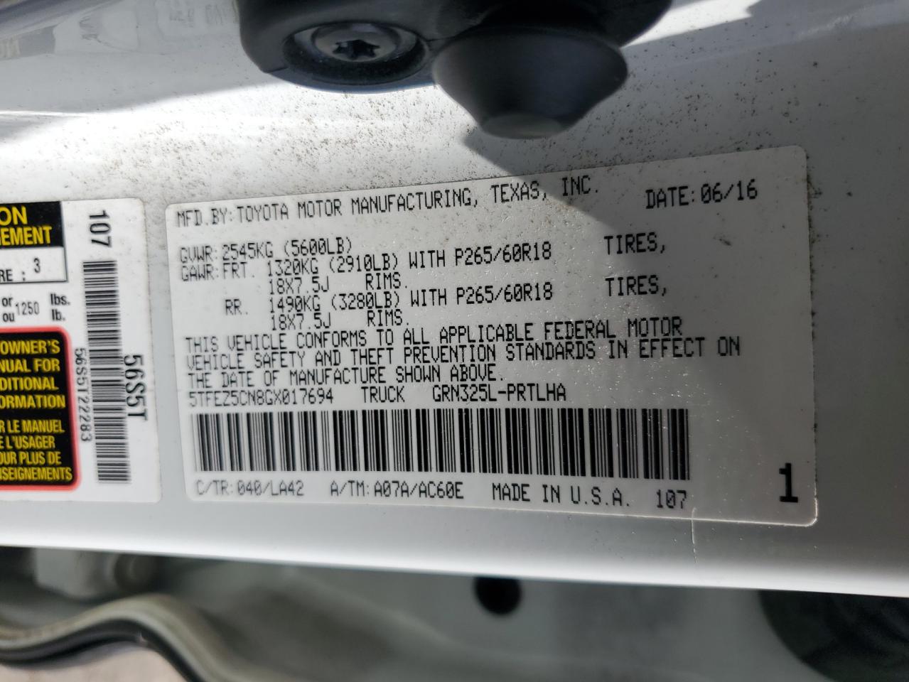 TOYOTA TACOMA DOUBLE CAB