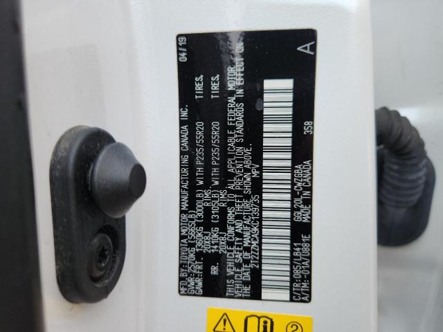 2019 LEXUS RX 350 BASE 2T2ZZMCA9KC139735