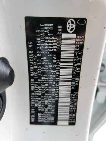 2020 TOYOTA COROLLA SE - 5YFS4RCE0LP028237