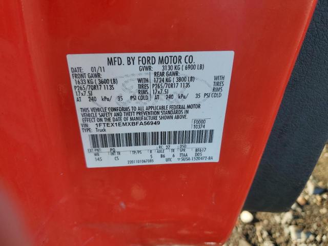 2011 FORD F150 SUPER - 1FTEX1EMXBFA56949