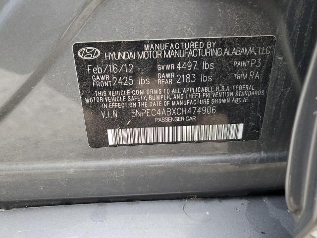 2012 HYUNDAI SONATA SE - 5NPEC4ABXCH474906