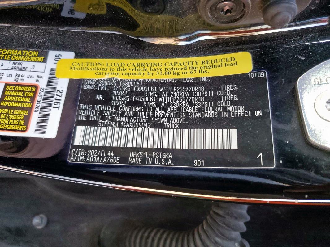 2010 TOYOTA TUNDRA CRE #3305501075