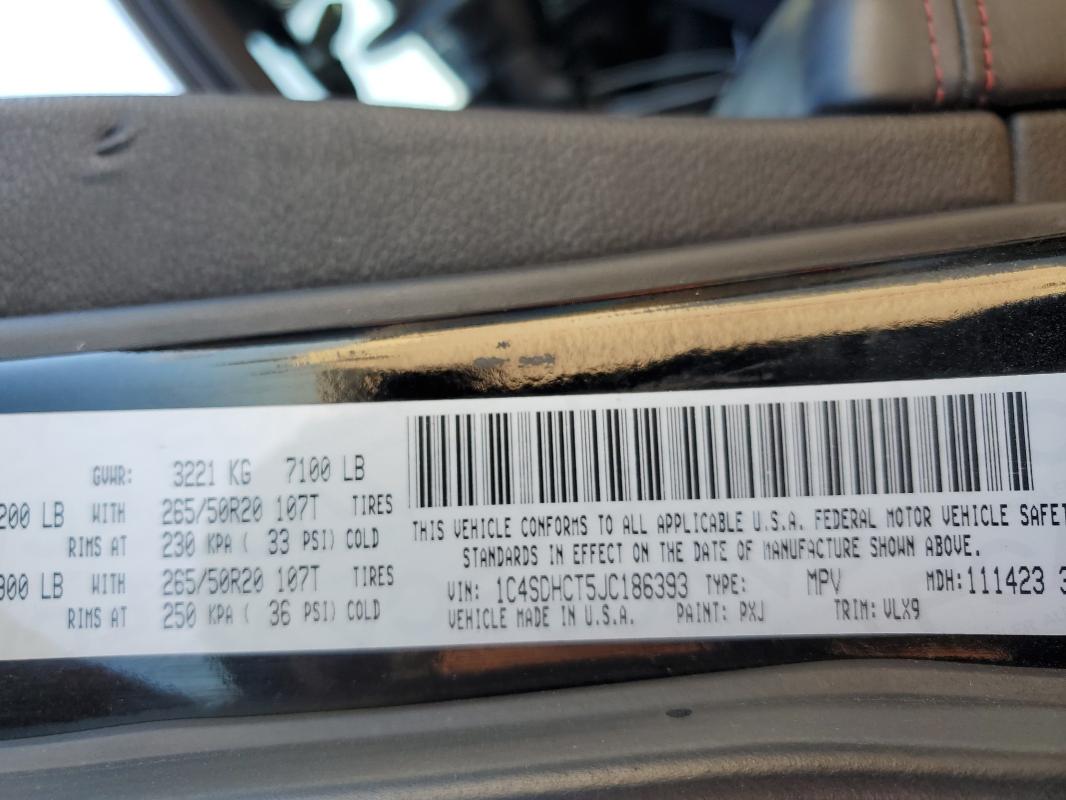 2018 DODGE DURANGO R/ #3303981712