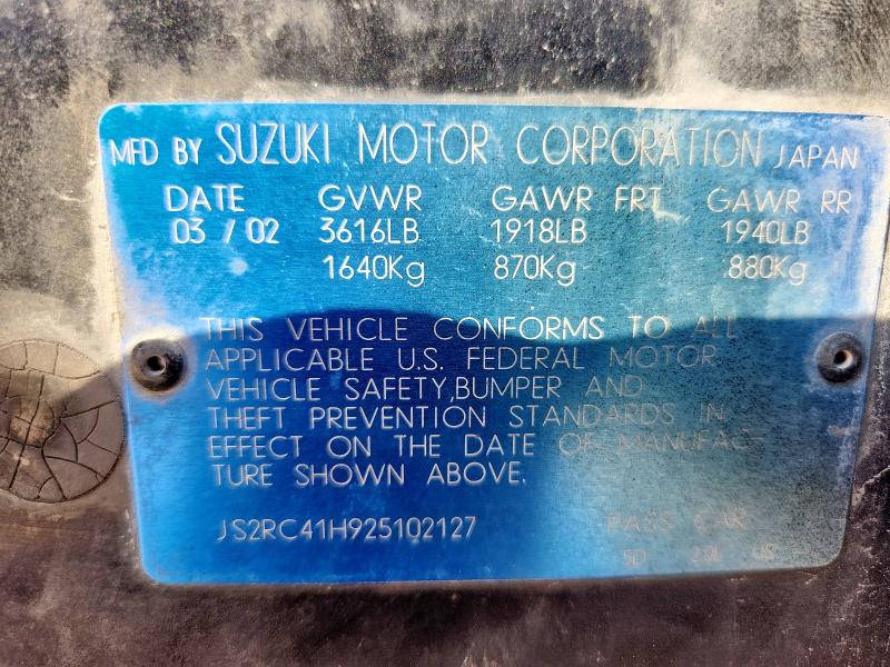 2002 SUZUKI AERIO SX #3296387635