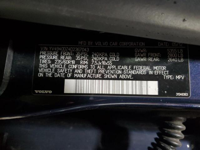 2013 VOLVO XC60 3.2 - YV4940DZ4D2367043