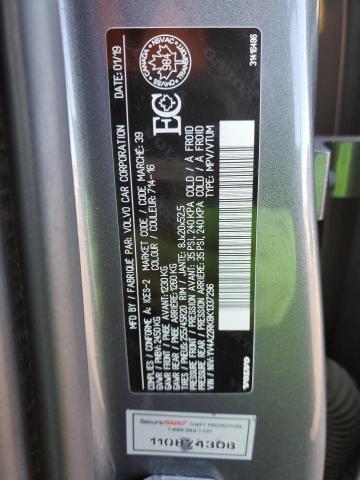 2019 VOLVO XC60 T6 YV4A22RK8K1337296