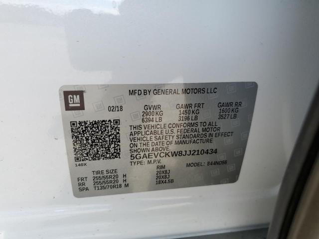 2018 BUICK ENCLAVE AV 5GAEVCKW8JJ210434