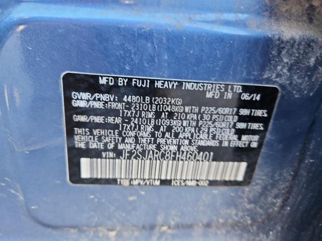 2015 SUBARU FORESTER 2 - JF2SJARC8FH460401