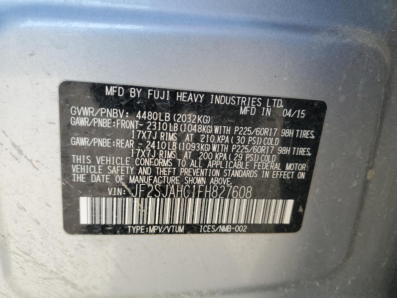 SUBARU FORESTER 2.5I LIMITED