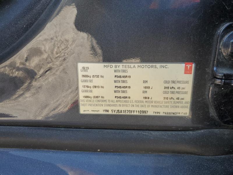 2015 TESLA MODEL S - 5YJSA1E20FF110997