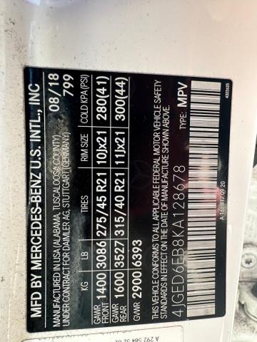 2019 MERCEDES-BENZ GLE COUPE 4JGED6EB8KA128678