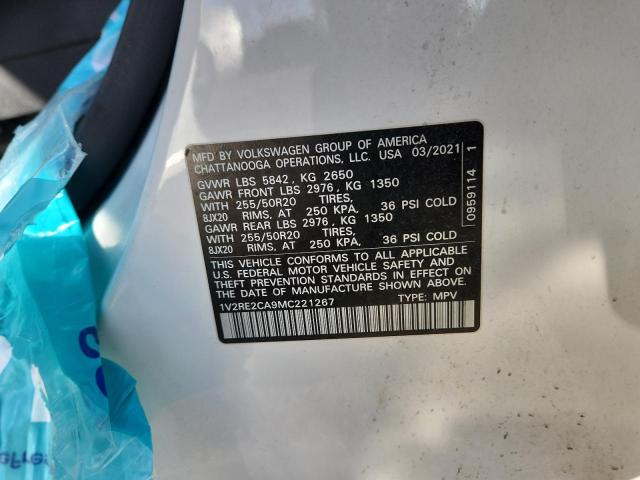 2021 VOLKSWAGEN ATLAS CROS #3285906568