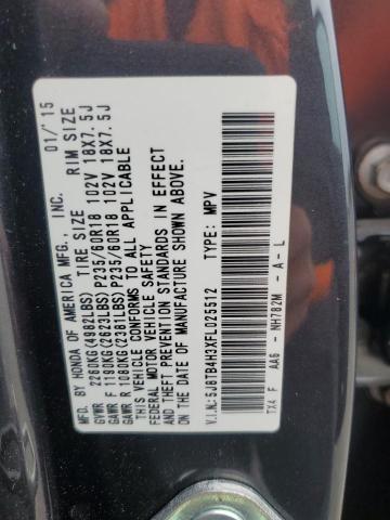 2015 ACURA RDX 5J8TB4H3XFL025512