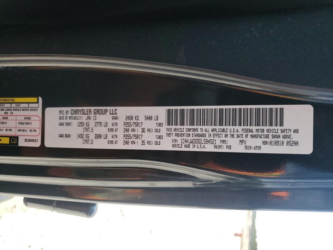 2013 JEEP WRANGLER U - 1C4HJWDG5DL594521