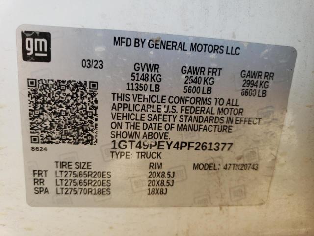 2023 GMC SIERRA K25 1GT49PEY4PF261377