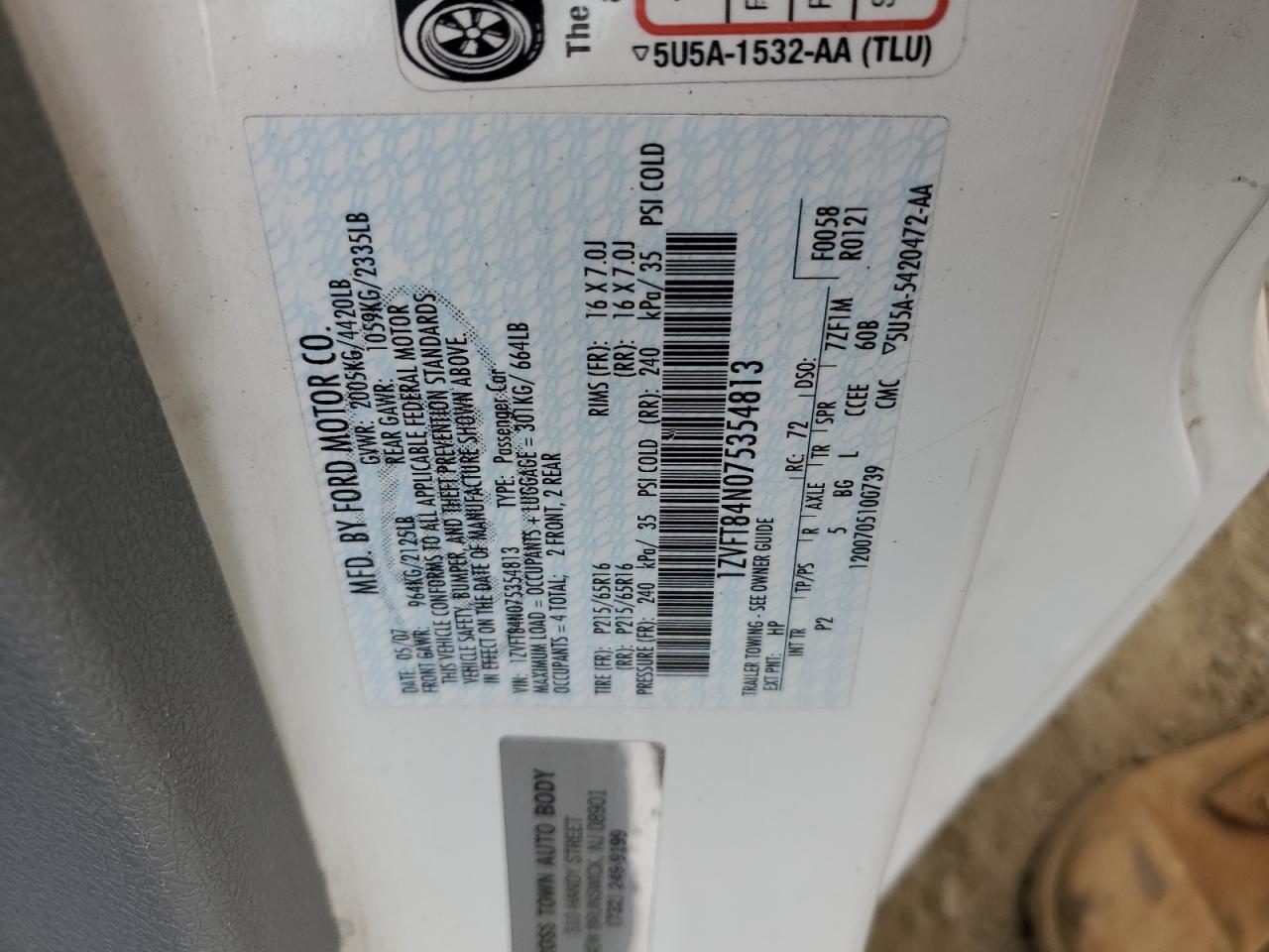 Lot #3280359983 2007 FORD MUSTANG