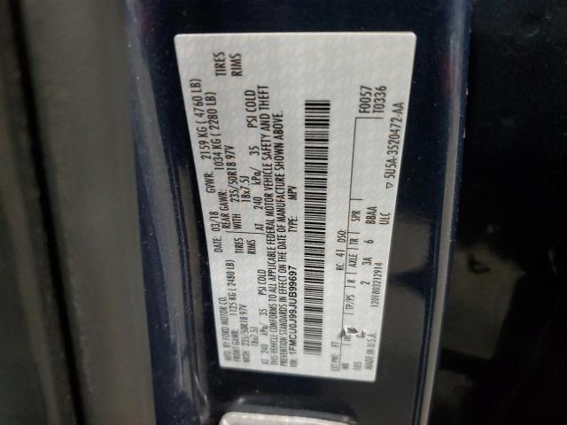 2018 FORD ESCAPE TIT - 1FMCU0J99JUB99697