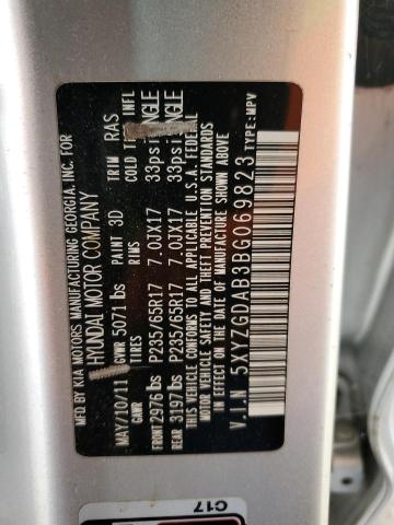 2011 HYUNDAI SANTA FE G - 5XYZGDAB3BG069823