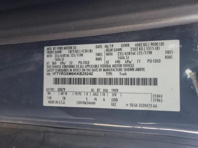 2019 FORD TRANSIT #3302766339