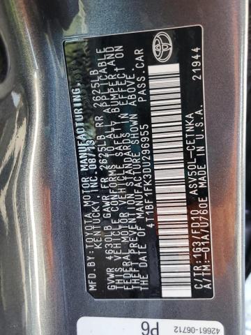 2013 TOYOTA CAMRY L - 4T1BF1FK3DU296955