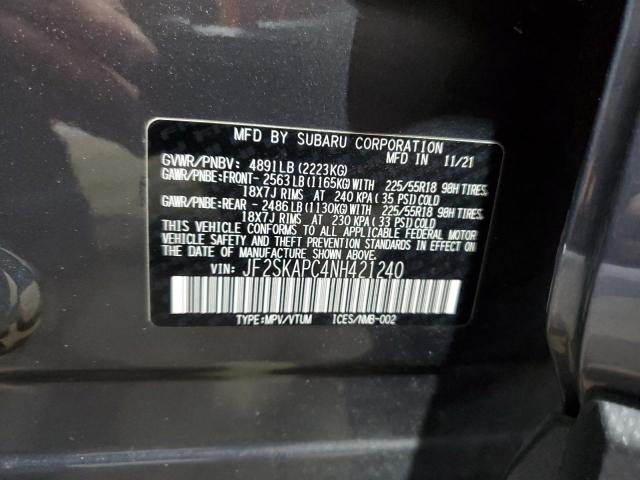 2022 SUBARU FORESTER LIMITED JF2SKAPC4NH421240