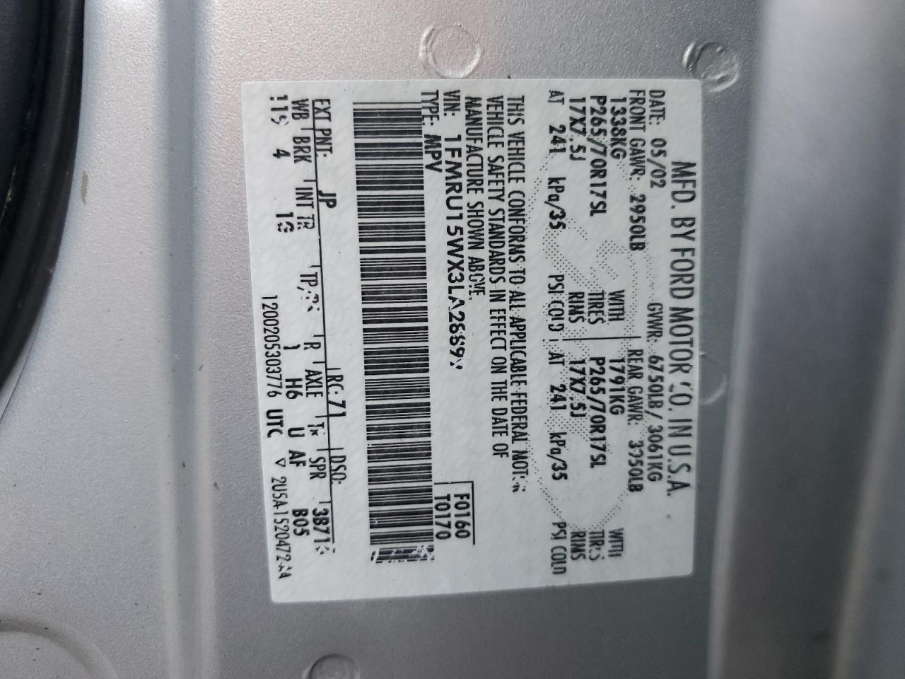 Lot #3268443790 2003 FORD EXPEDITION