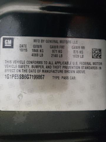 2016 CHEVROLET CRUZE LIMI 1G1PE5SB6G7199867