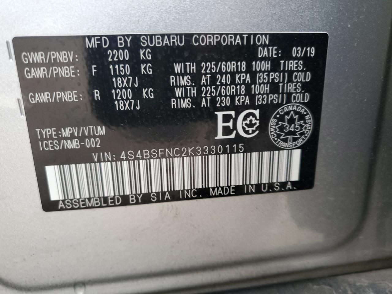 SUBARU OUTBACK 3.6R LIMITED