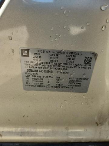 2013 CHEVROLET EQUINOX LT - 2GNALDEK4D1185491