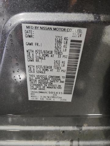 2015 INFINITI QX60 - 5N1AL0MNXFC505435