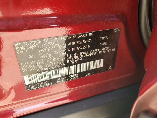 2020 TOYOTA RAV4 XLE - 2T3P1RFV6LW084375