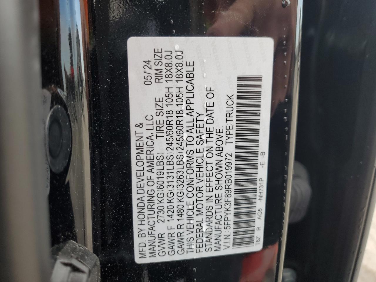 HONDA RIDGELINE BLACK EDITION