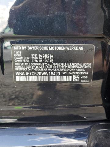 2019 BMW 540 XI WBAJE7C52KWW16429