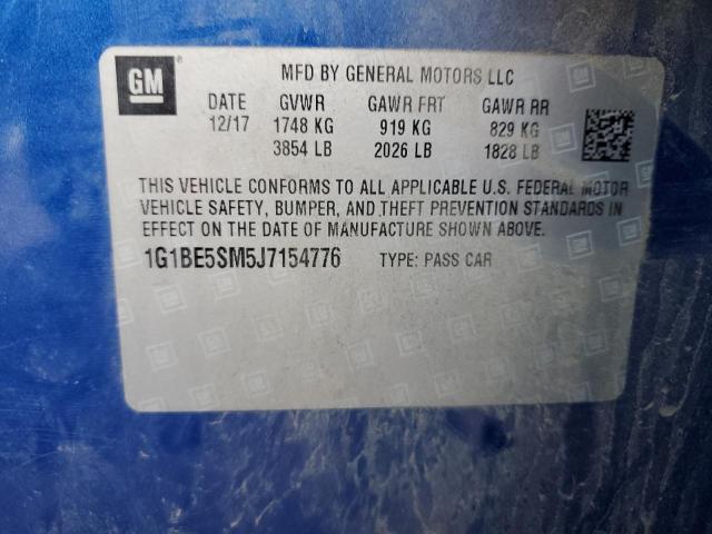 2018 CHEVROLET CRUZE LT 1G1BE5SM5J7154776